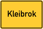 Place name sign Kleibrok