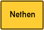 Place name sign Nethen