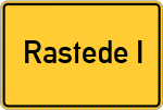 Place name sign Rastede I