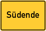 Place name sign Südende