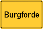 Place name sign Burgforde