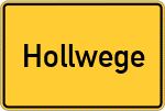 Place name sign Hollwege
