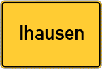Place name sign Ihausen
