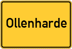 Place name sign Ollenharde