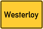 Place name sign Westerloy
