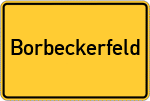Place name sign Borbeckerfeld