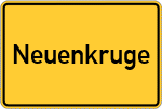 Place name sign Neuenkruge