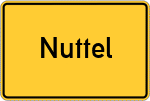 Place name sign Nuttel