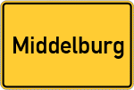 Place name sign Middelburg, Ostfriesland