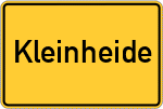 Place name sign Kleinheide