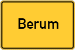 Place name sign Berum, Ostfriesland