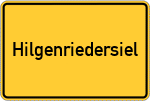Place name sign Hilgenriedersiel