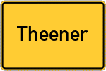 Place name sign Theener