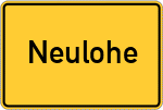 Place name sign Neulohe