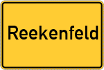 Place name sign Reekenfeld