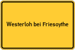 Place name sign Westerloh bei Friesoythe