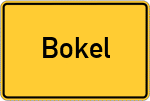 Place name sign Bokel