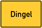 Place name sign Dingel, Oldenburg