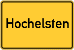 Place name sign Hochelsten, Oldenburg
