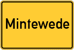 Place name sign Mintewede