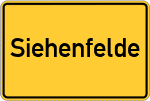 Place name sign Siehenfelde, Oldenburg