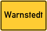 Place name sign Warnstedt