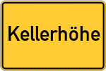 Place name sign Kellerhöhe