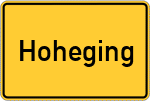 Place name sign Hoheging, Gemeinde Emstek