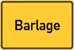 Place name sign Barlage, Oldenburg