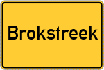 Place name sign Brokstreek