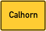 Place name sign Calhorn