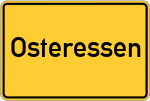 Place name sign Osteressen, Oldenburg