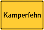 Place name sign Kamperfehn, Oldenburg