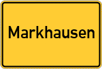 Place name sign Markhausen, Oldenburg