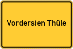 Place name sign Vordersten Thüle