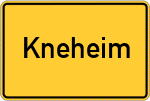 Place name sign Kneheim