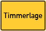Place name sign Timmerlage, Kreis Cloppenburg