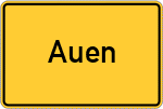 Place name sign Auen, Oldenburg