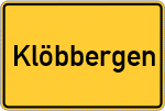Place name sign Klöbbergen, Oldenburg