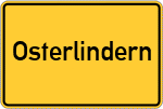 Place name sign Osterlindern, Oldenburg