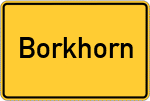 Place name sign Borkhorn