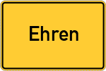 Place name sign Ehren
