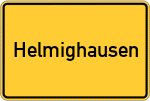 Place name sign Helmighausen