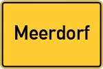 Place name sign Meerdorf
