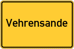 Place name sign Vehrensande