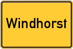 Place name sign Windhorst