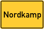 Place name sign Nordkamp