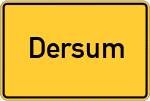 Place name sign Dersum