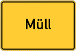 Place name sign Müll