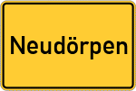 Place name sign Neudörpen